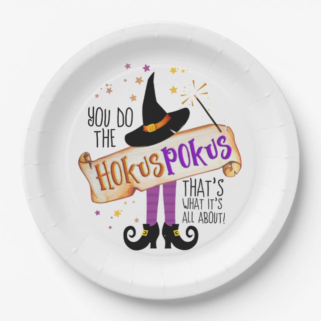 You Do the Hokus Pokus Witch Magic ID982 Paper Plates (Front)