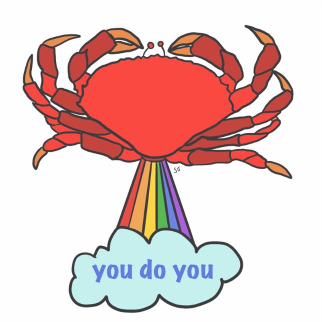 You do you Crab Sticker (Front)