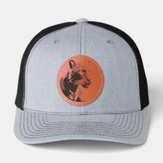 You don't dare look me in the eye .Black Panther Leather Patch Hat