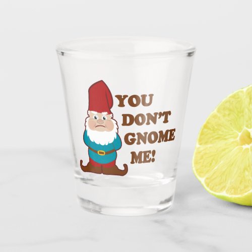 You Dont Gnome Me Funny Shot Glass