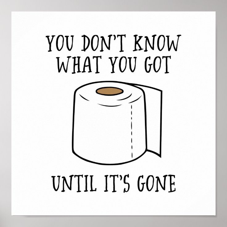 You don t know what you got until it s gone poster zazzle