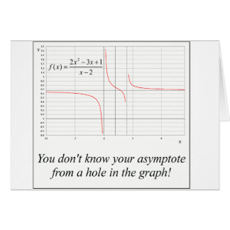 You don't know your asymptote... cards