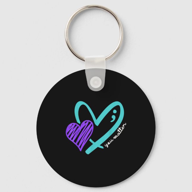 You Don't Let Your Story End Suicide Awareness  Keychain (Front)