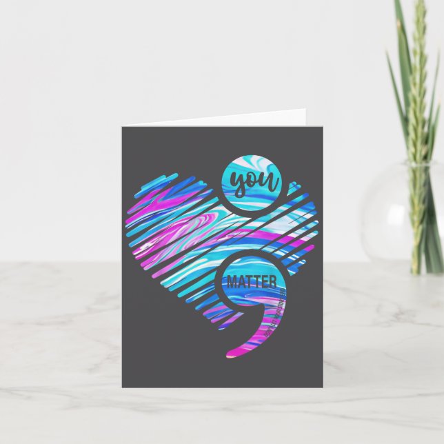 You Don't Let Your Story End Suicide Prevention He Card (Front)