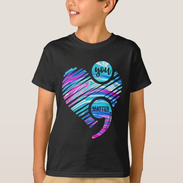 You Don't Let Your Story End Suicide Prevention He T-Shirt (Front)