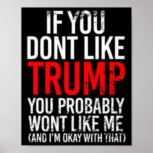 You Don't Like Trump You Probably Wont Like Me Poster