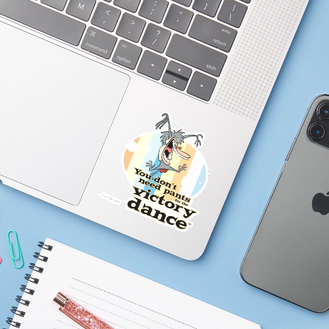 You Don't Need Pants for the Victory Dance™ Sticker (Laptop w/ iPhone)
