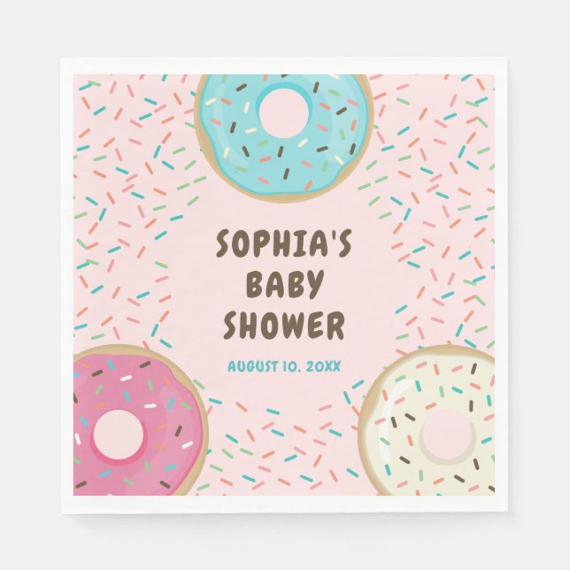 You Donut Want to Miss Baby Shower Napkins (Front)