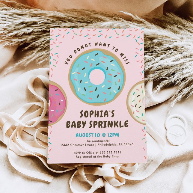 You Donut Want to Miss Baby Sprinkle Invitation (Creator Uploaded)
