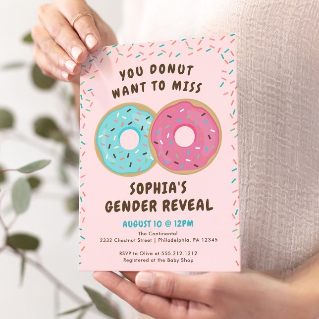 You Donut Want to Miss Gender Reveal Invitation (Creator Uploaded)