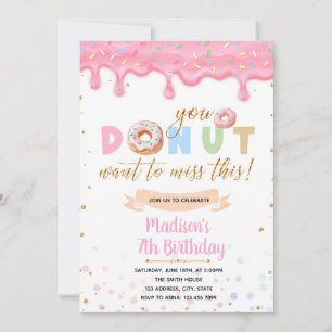 You donut want to miss this birthday invitation