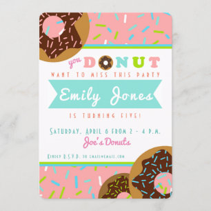 "You DONUT Want to Miss This" Donut Invitation