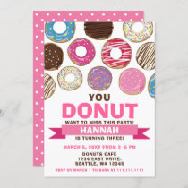 you donut want to miss this donuts birthday party invitation