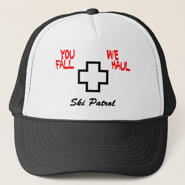 "You Fall We Haul" (design) Trucker Hat (Front)