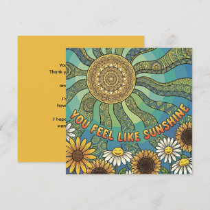 You Feel Like Sunshine Personalized Card
