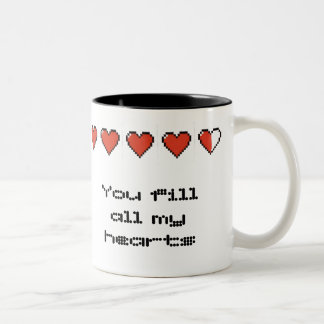 You fill all my hearts Two-Tone coffee mug