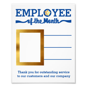 You fill-in employee of the month photo award print