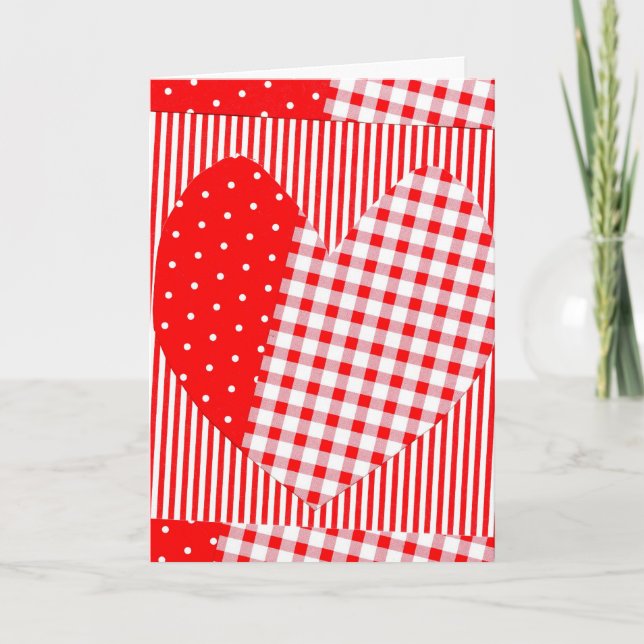 You Fill My Heart With Joy Plaid Valentine Holiday Card (Front)