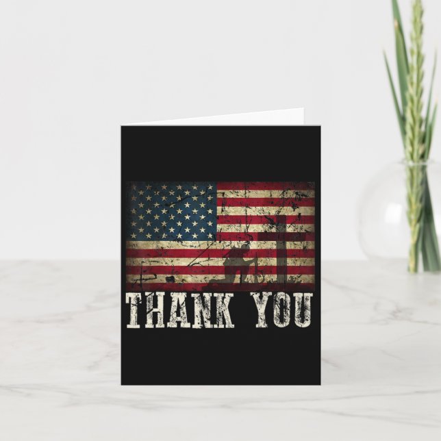 You For Your Services Patriotic - Veterans Day For Card (Front)