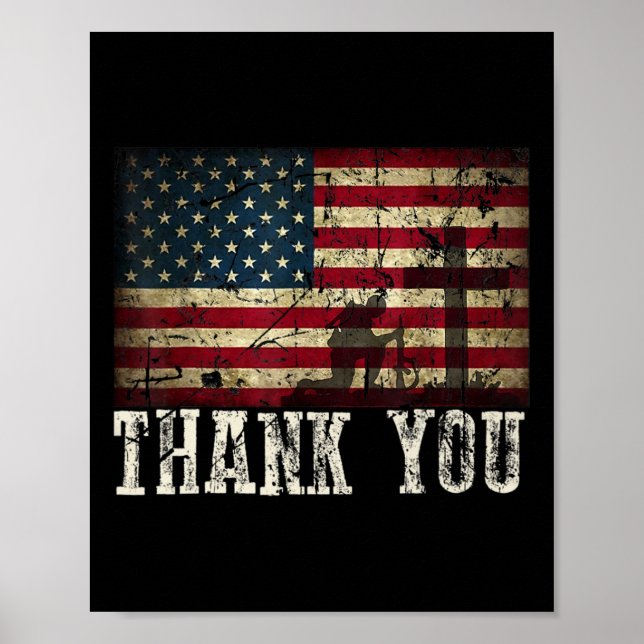You For Your Services Patriotic - Veterans Day For Poster (Front)