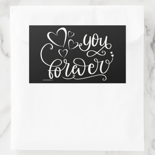 YOU FOREVER valentines's day  gift idea            Rectangular Sticker (Bag)