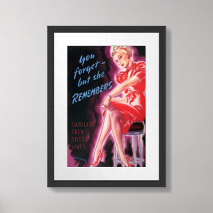 You Forget-But She Remembers Framed Art