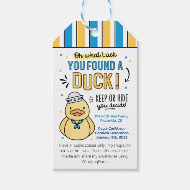 you-found-a-duck-cruising-ducks-tag-template-zazzle