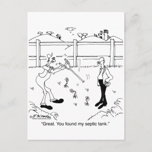 You Found My Septic Tank Postcard
