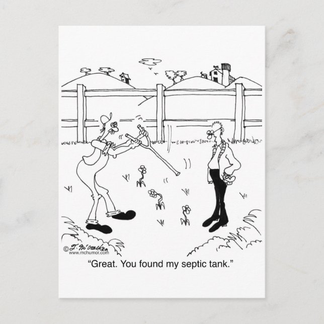 You Found My Septic Tank Postcard (Front)
