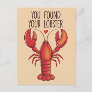 You Found Your Lobster Funny Marriage Wedding Postcard