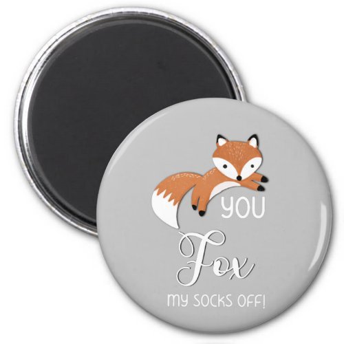 you fox my socks off knock christmas magnet