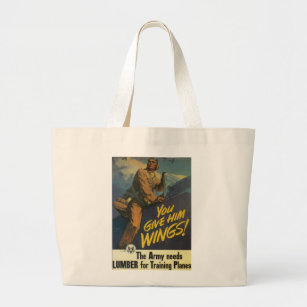 You Give Him Wings! Large Tote Bag