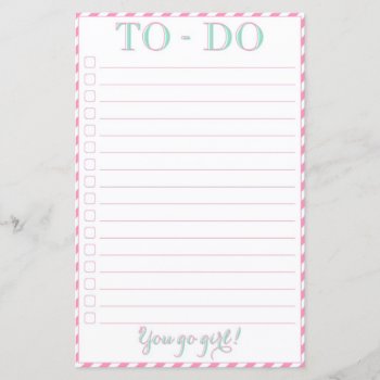 You Go Girl - To-do List by Jmariegarza at Zazzle