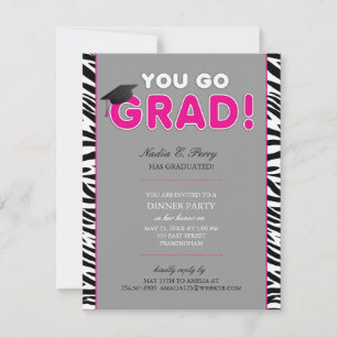 You Go Grads Graduation Party Invitation