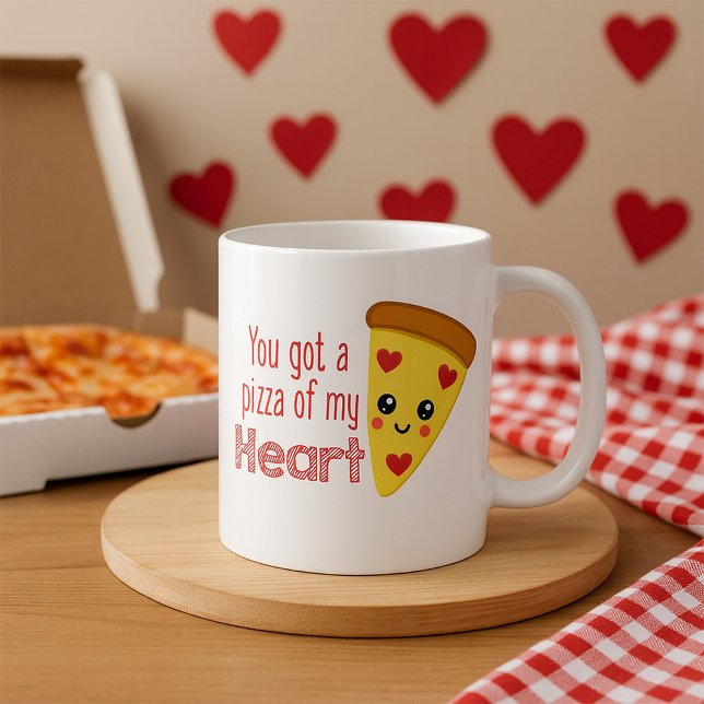 You Got a Pizza of My Heart Kawaii Pizza Pun  Coffee Mug (Creator Uploaded)