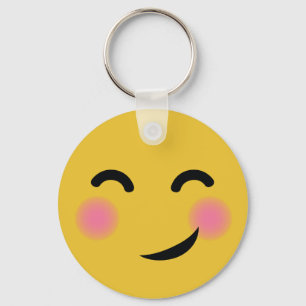 You got me blushing emoji keychain