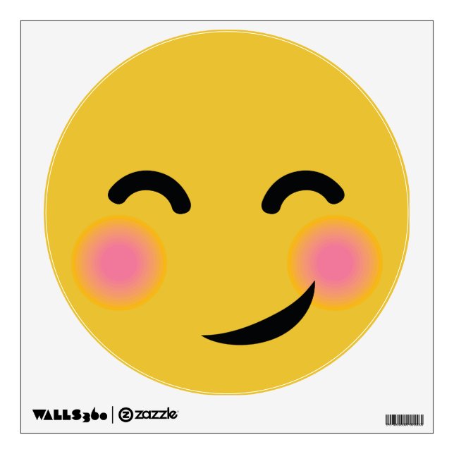 You got me blushing emoji wall decal (Front)