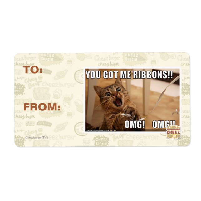 You got me ribbons!! label (Front)