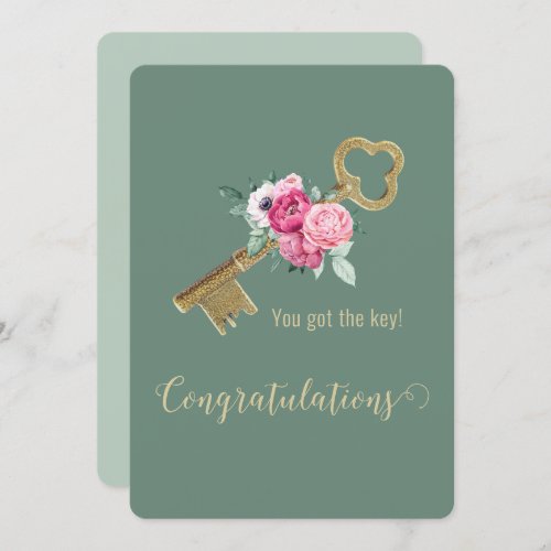 You Got the Key Congratulations New Homeowner  Card