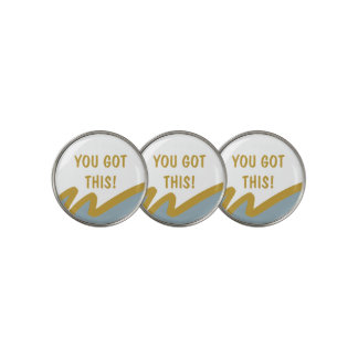 You Got This! Believe in Yourself Encouragement Po Golf Ball Marker