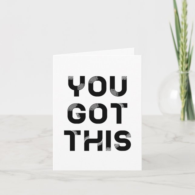 You got this black font card (Front)