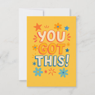 You Got This! – Colorful Motivational Greeting Car Thank You Card