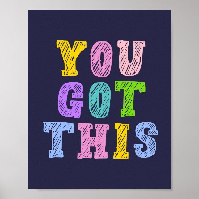 You Got This Dream Big Kids Nursery Art Poster (Front)