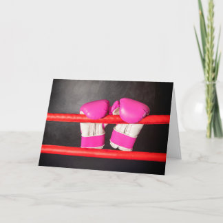 You Got This Encouragement Pink Boxing Gloves Card
