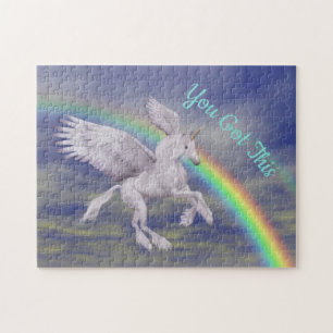 You Got This Flying Unicorn Rainbow Inspirational Jigsaw Puzzle