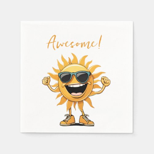 You Got This_Funny_Smiling Sun with Sunglasses Napkins