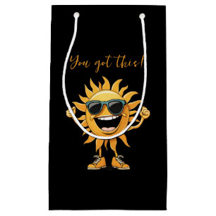 You Got This-Funny-Smiling Sun with Sunglasses Small Gift Bag