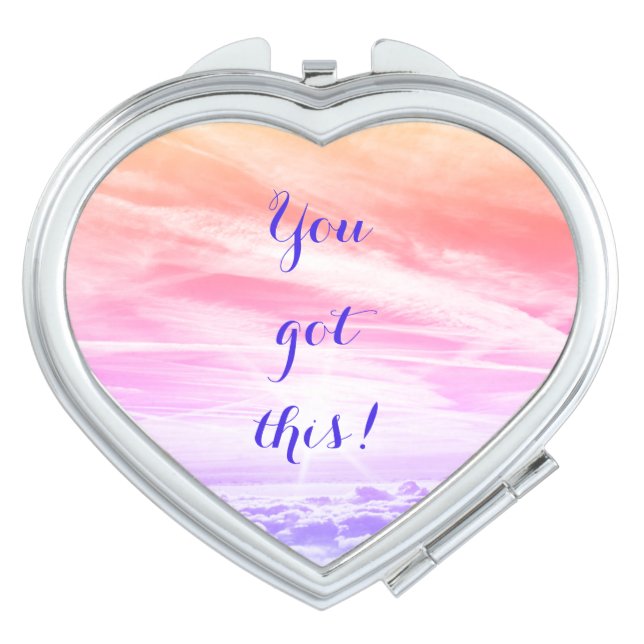 'You got this' inspirational Compact Mirror (Front)
