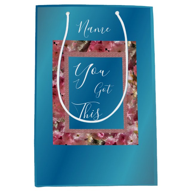 You Got This Inspirational Personalized Medium Gift Bag (Front)