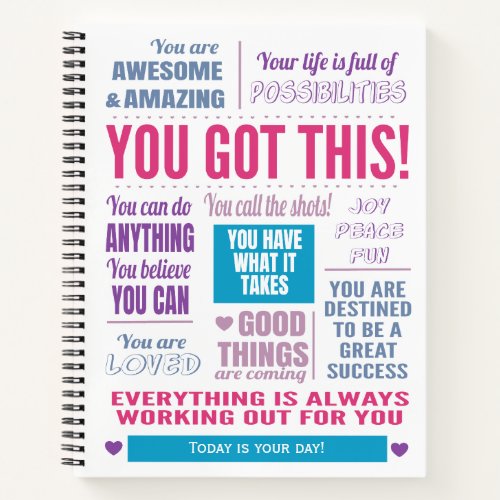 You Got This Inspirational Quote Notebook